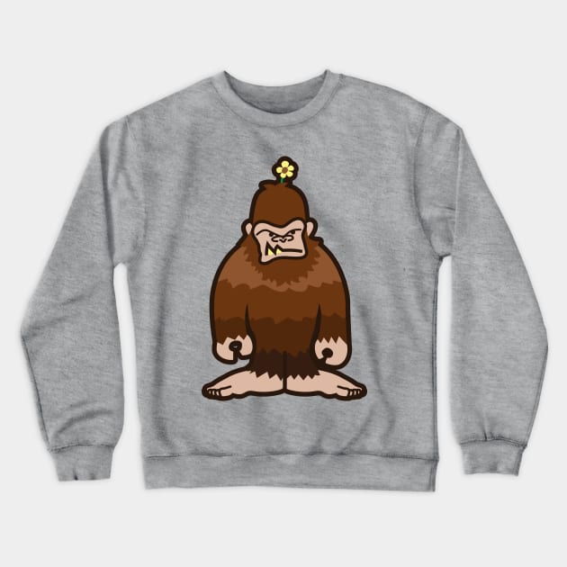 Annoyed Sasquatch Crewneck Sweatshirt by DangerHuskie